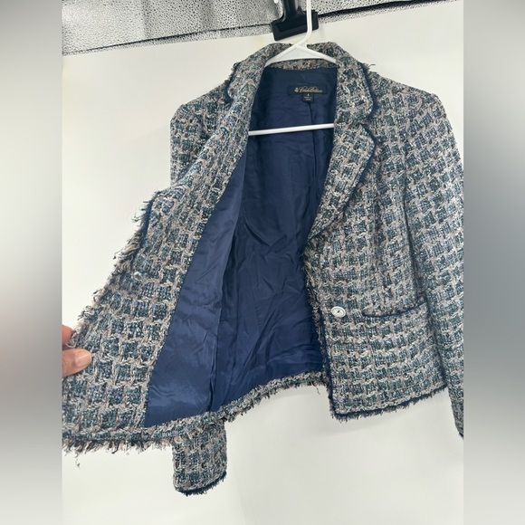Brooks brothers tweed blazer bucle jacket size 4 - Picture 2 of 10